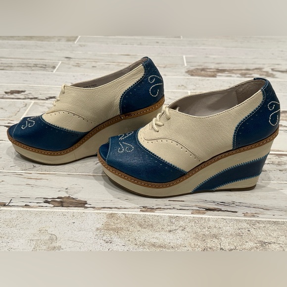 Anthropologie RARE “Brighton Oxford Wedges” by Pilcro & The Letterpress - Picture 1 of 13